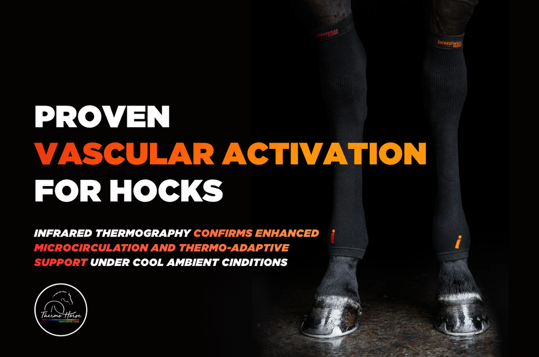 Thermographic Analysis of Dry Incrediwear Equine Circulation Hoof Socks on Hocks